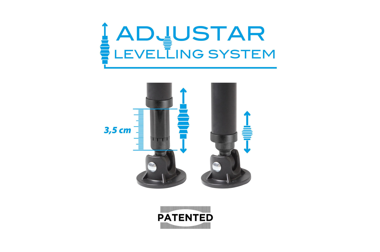 Brunner - Tabylo Exterio 100 - 106x68xH50.5/75 cm - Camping Tische