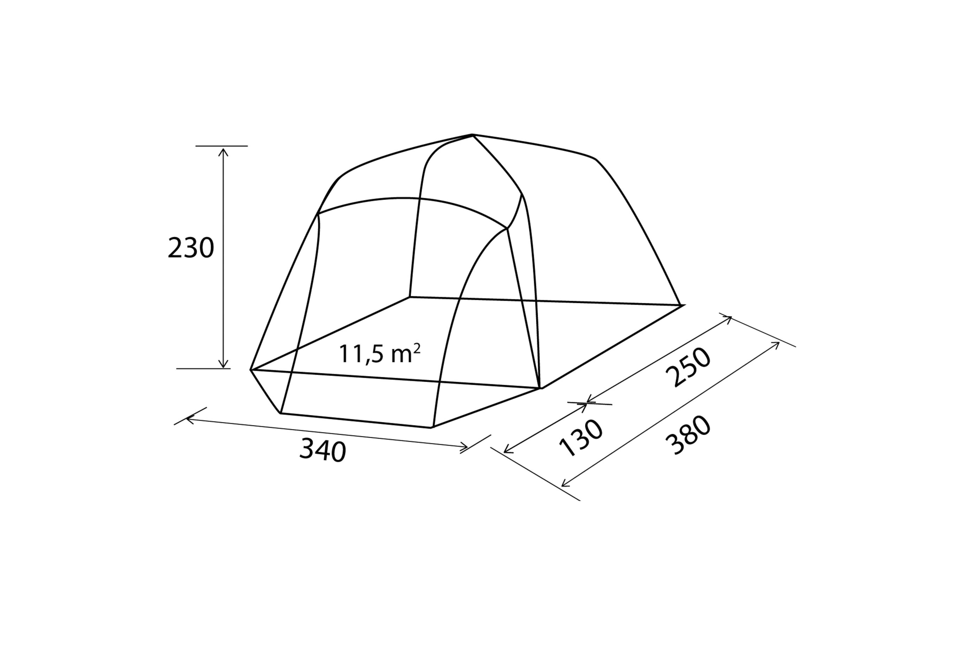 Brunner - Trouper XL - (130 + 250)x340xH230 cm - Vorzelte