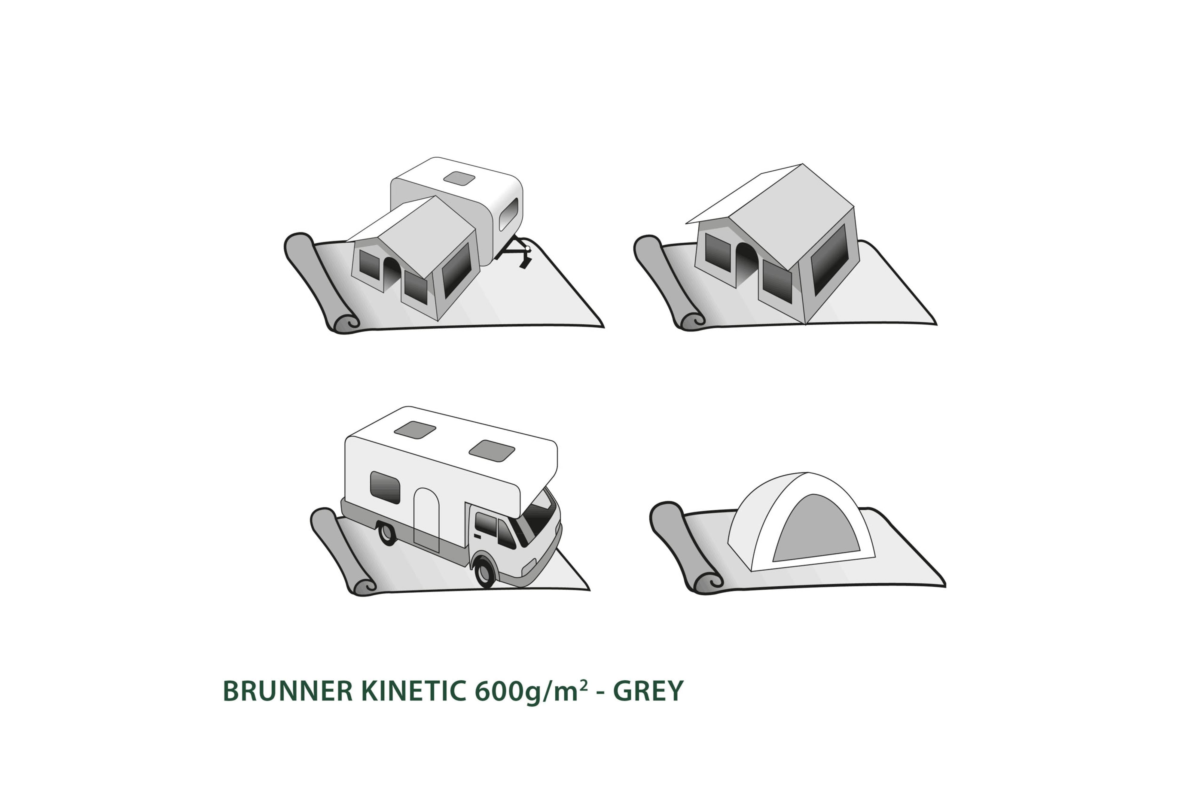 Brunner - Zeltteppich Kinetic 250x400 cm - 250x400 cm - Camping Zubehör