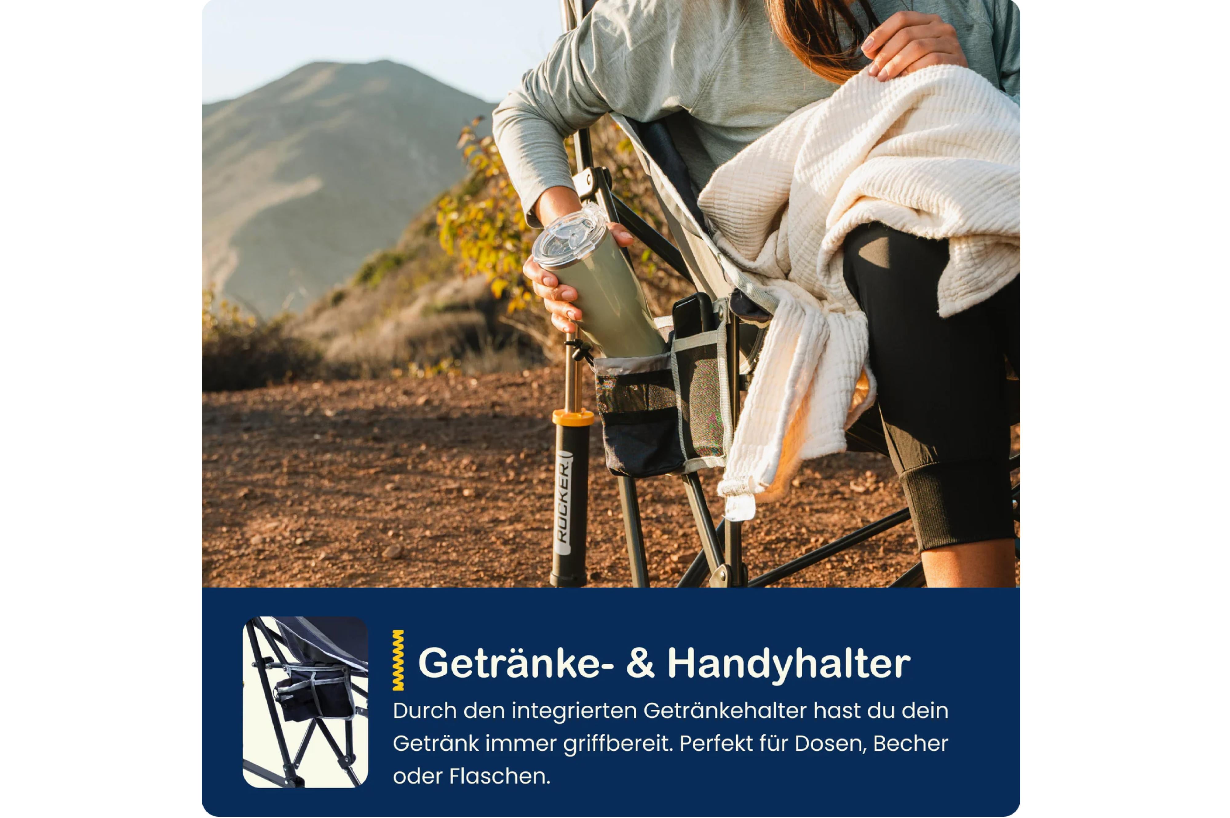 GCI - Pod Rocker Indigo Blue - 71.5 x 76 x 88 cm - Camping Stühle