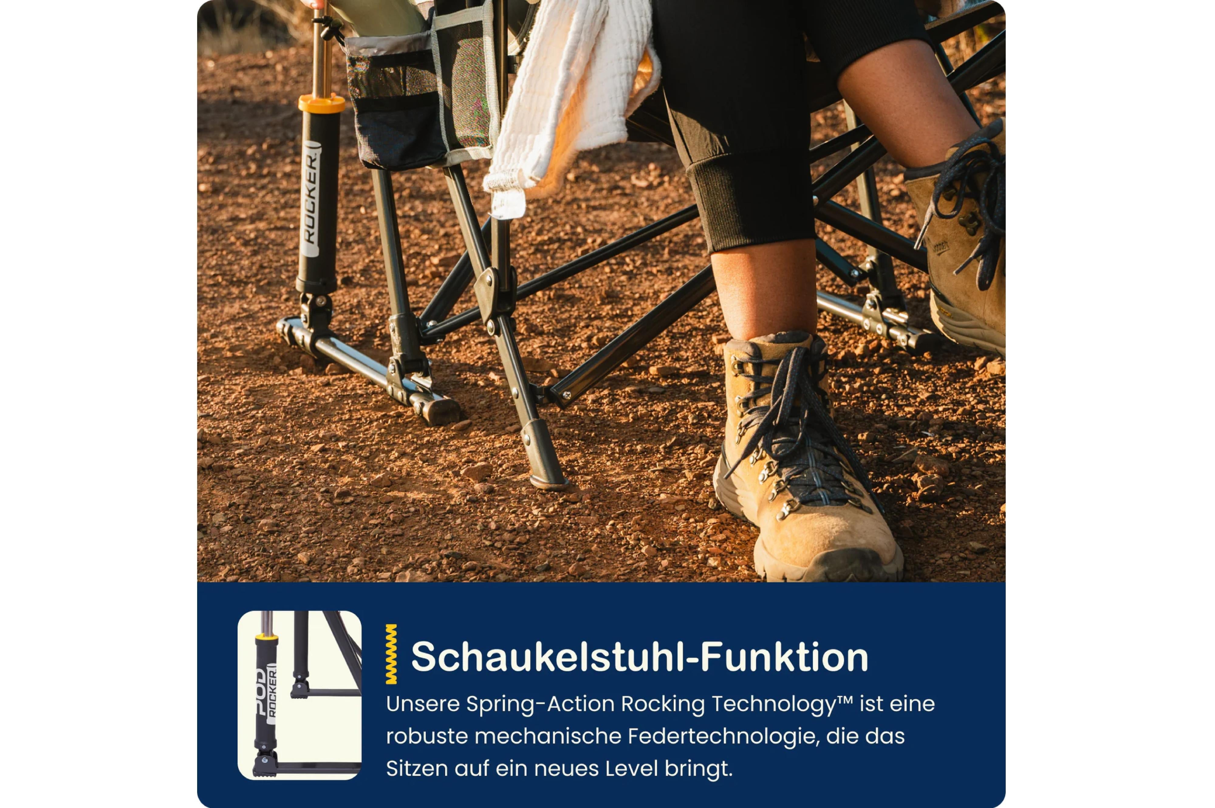 GCI - Pod Rocker Indigo Blue - 71.5 x 76 x 88 cm - Camping Stühle