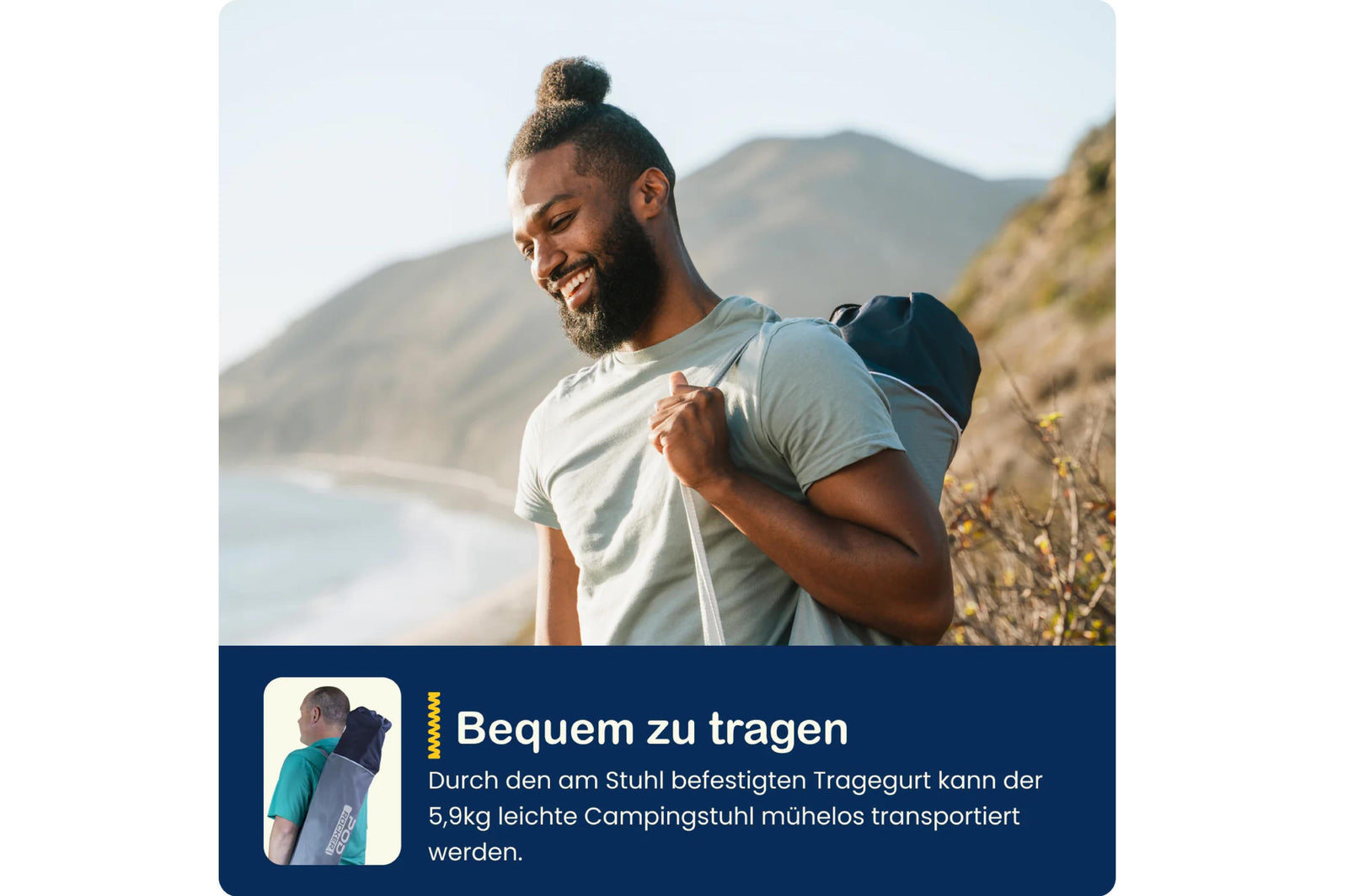 GCI - Pod Rocker Indigo Blue - 71.5 x 76 x 88 cm - Camping Stühle