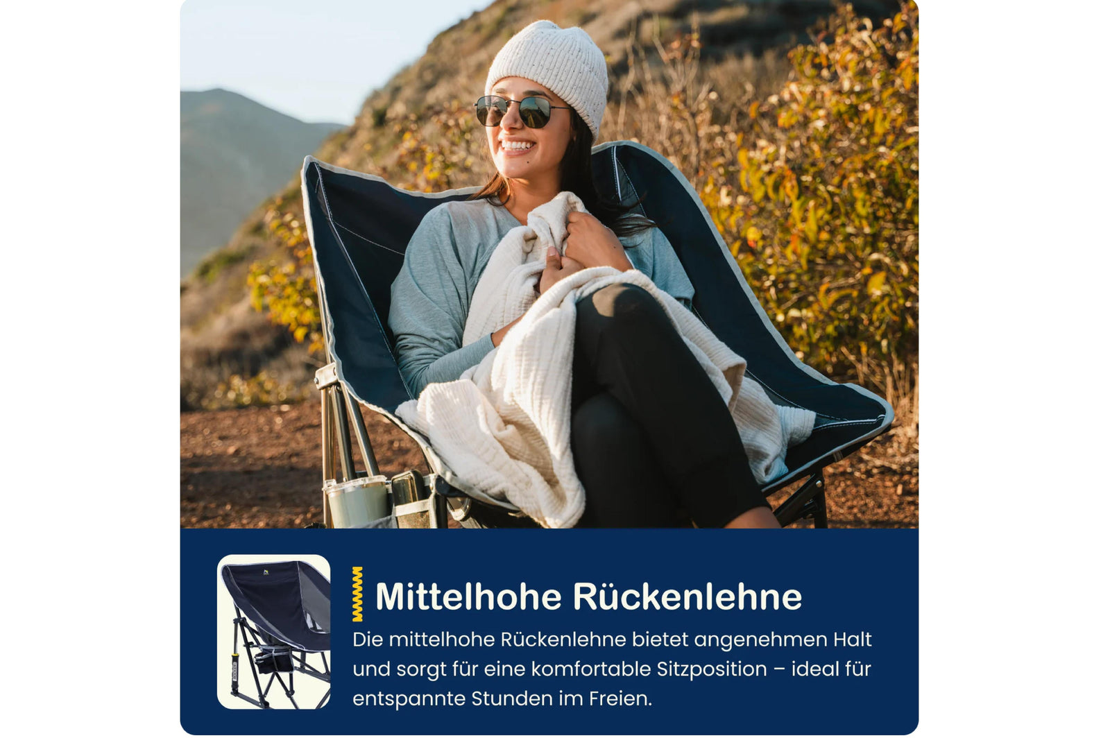 GCI - Pod Rocker Indigo Blue - 71.5 x 76 x 88 cm - Camping Stühle