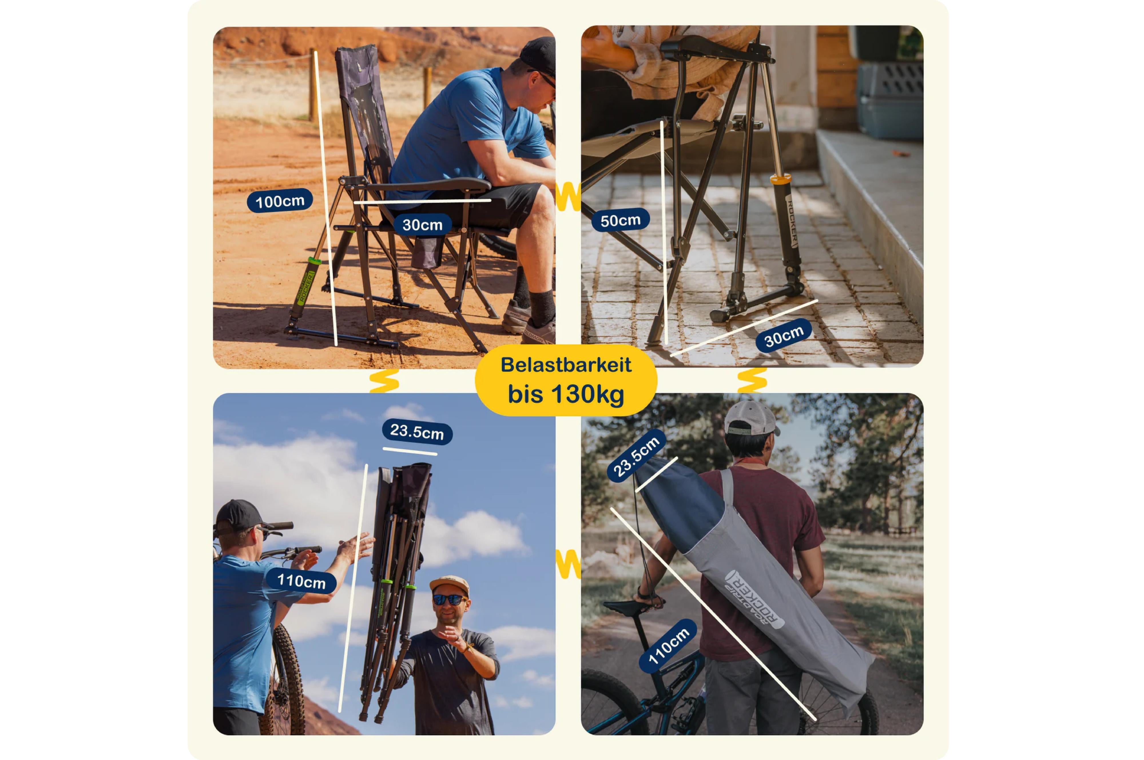 GCI - Road Trip Rocker Navy Topo - 75 x 65.5 x 99 cm - TopDeals