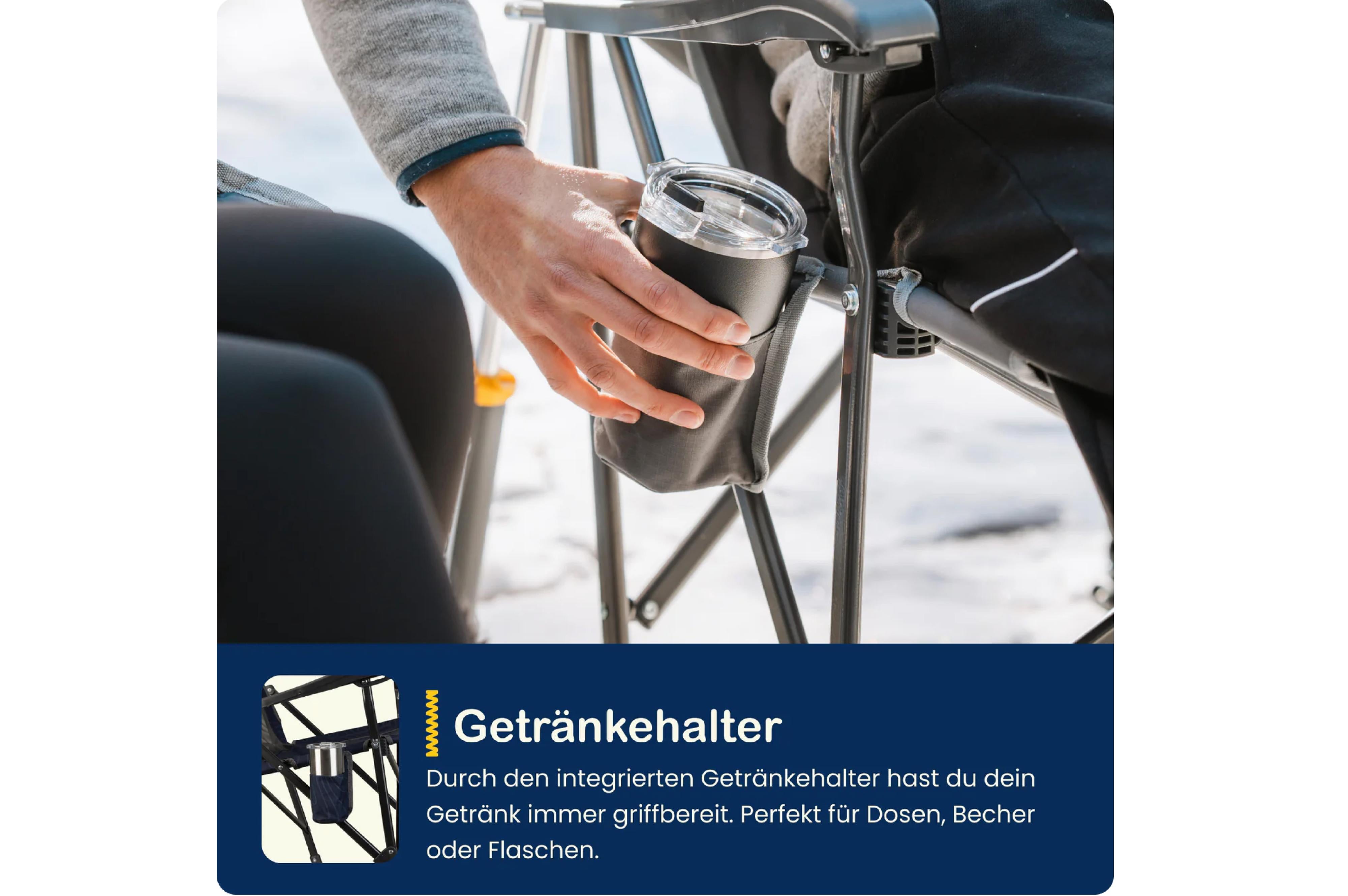 GCI - Road Trip Rocker Navy Topo - 75 x 65.5 x 99 cm - TopDeals