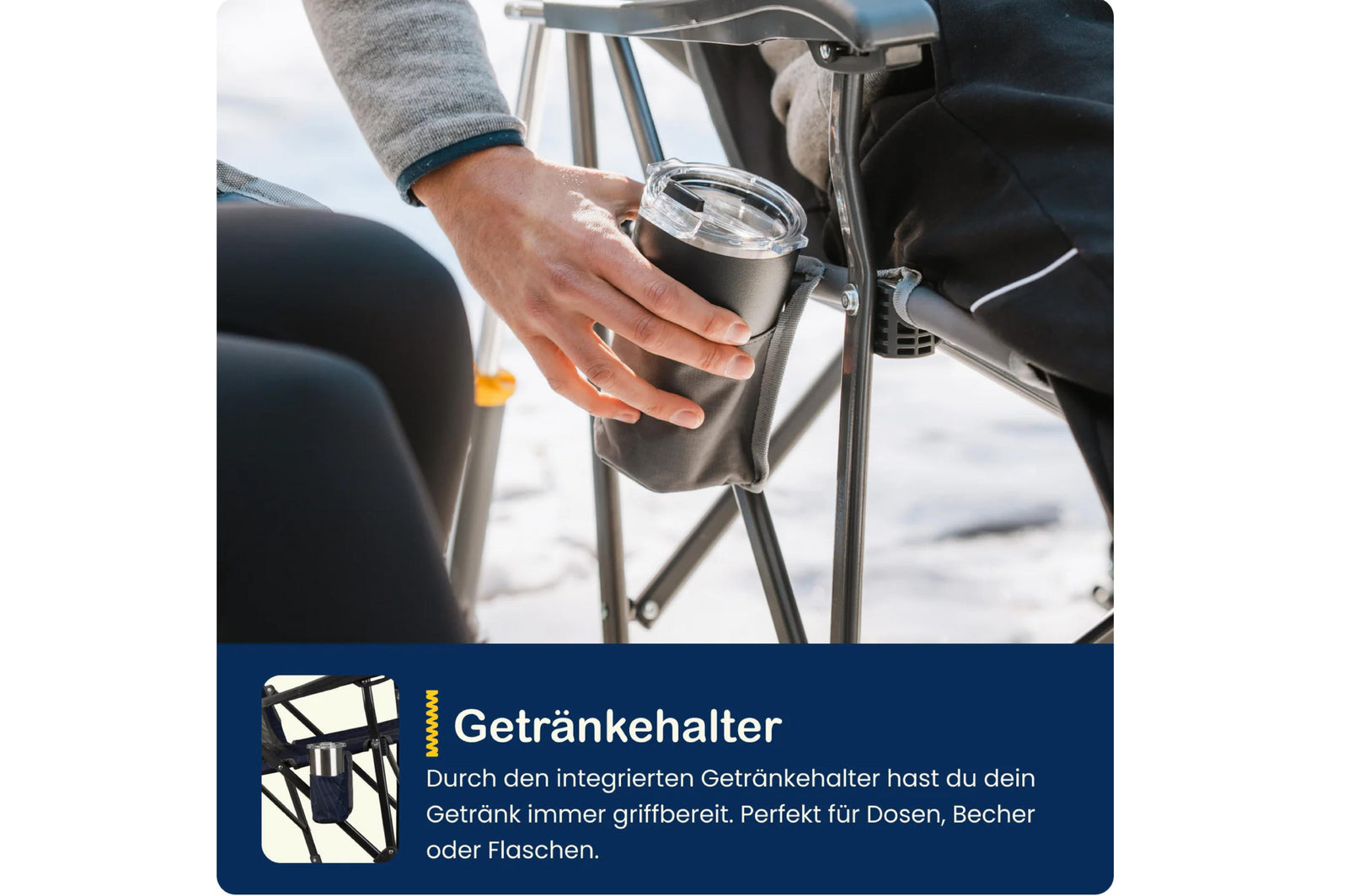 GCI - Road Trip Rocker Navy Topo - 75 x 65.5 x 99 cm - TopDeals