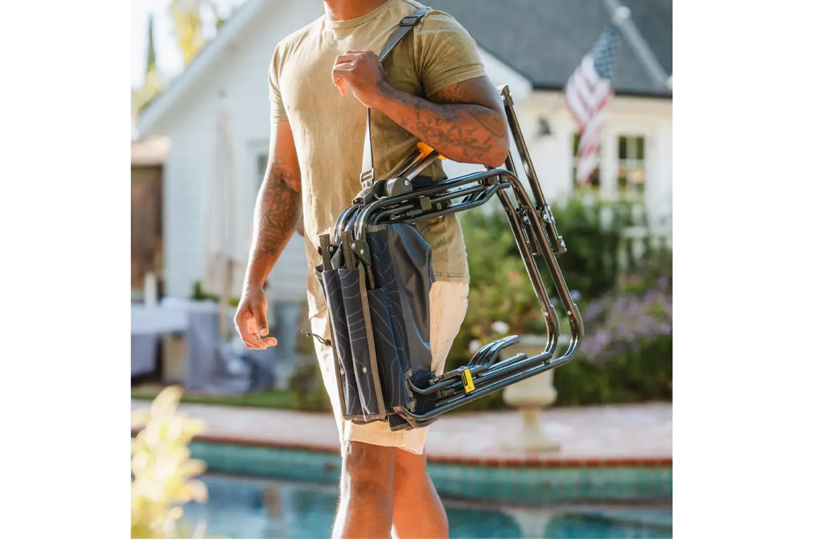 GCI - Stow Away Rocker navy topo - 60x63x99 - Camping Stühle