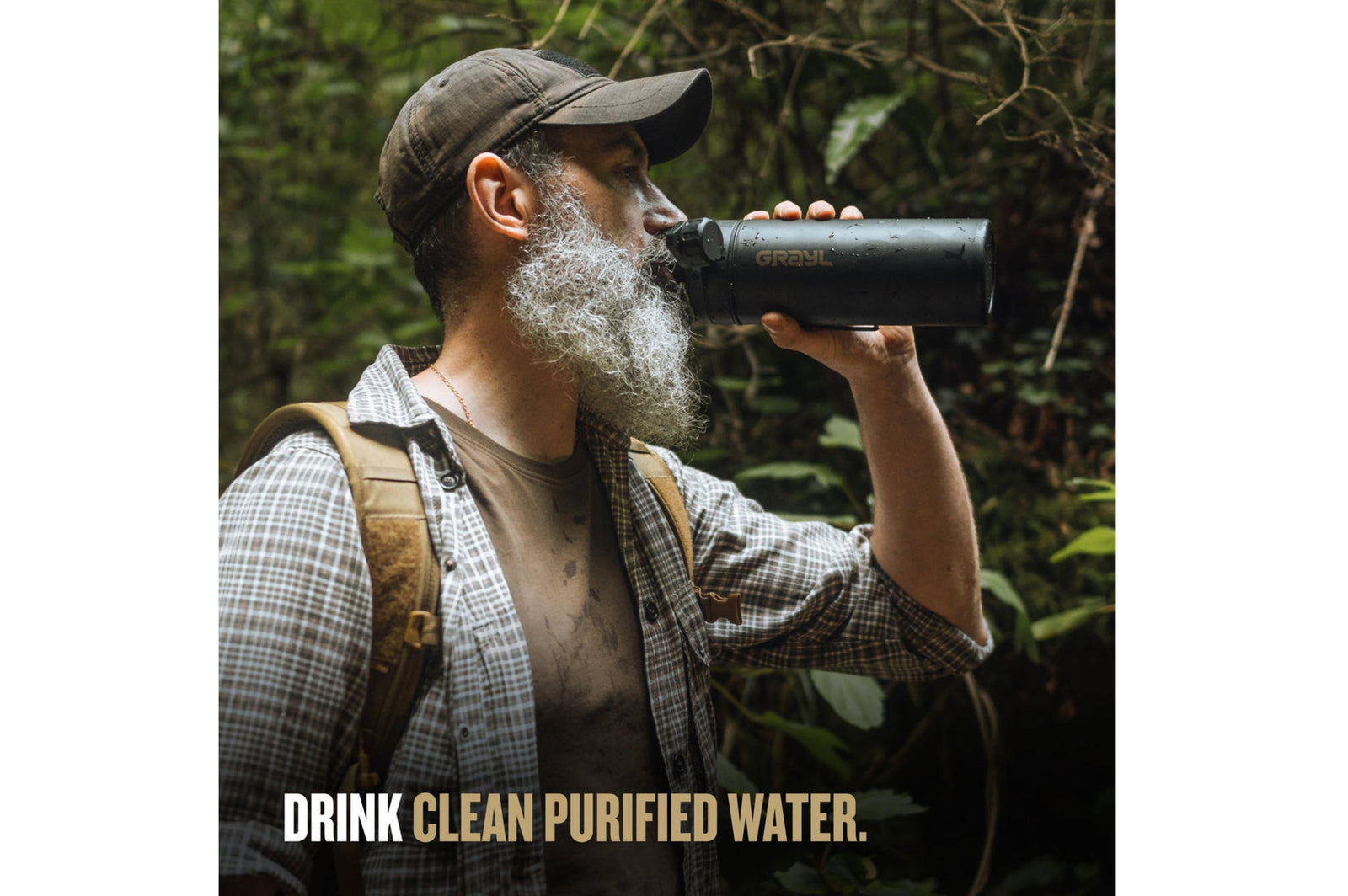 Grayl - Geopress Titanium Black TI - Ø8.2x25.7 cm - Grayl Geopress Purifier