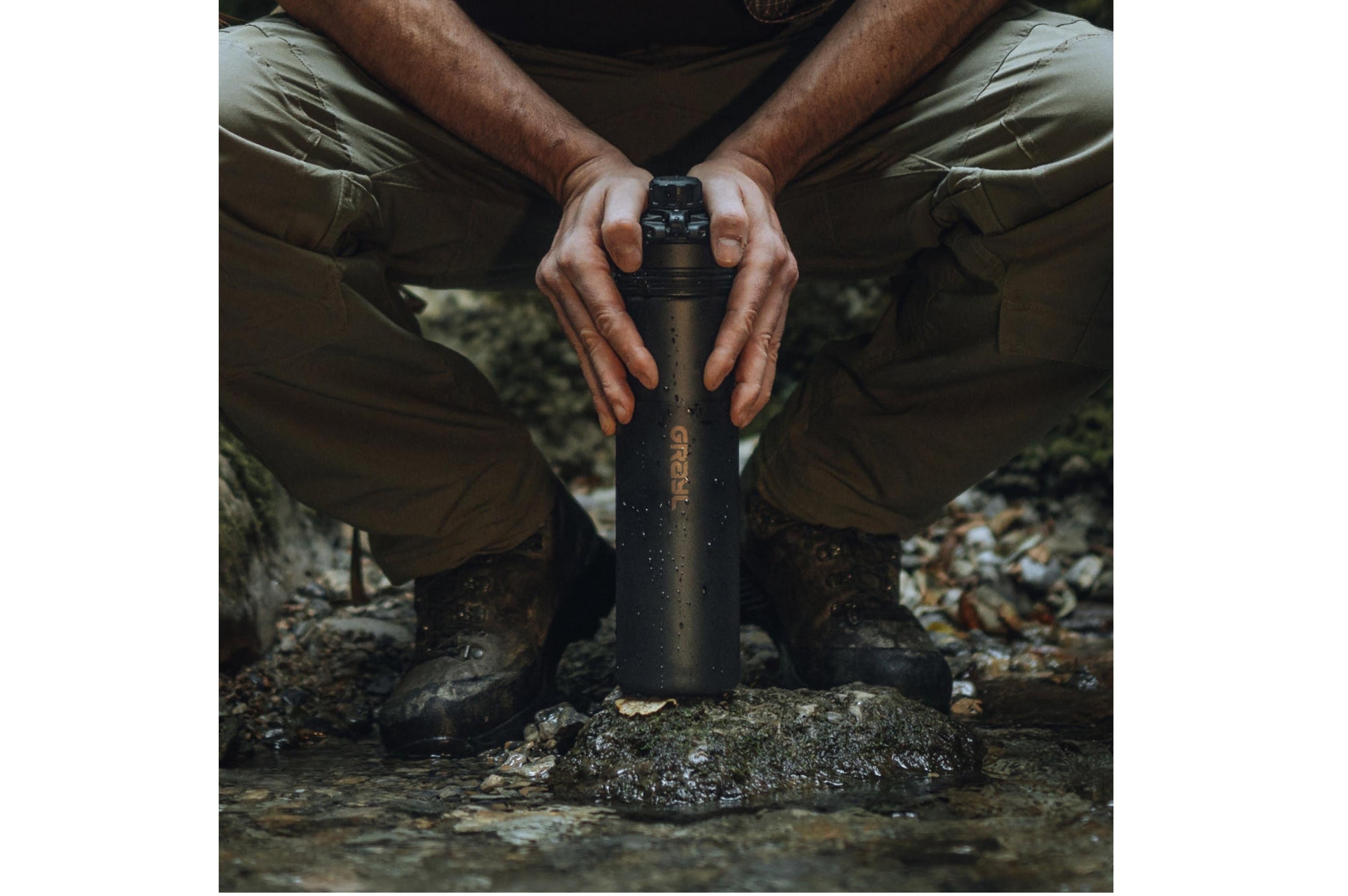 Grayl - Geopress Titanium Black TI - Ø8.2x25.7 cm - Grayl Geopress Purifier