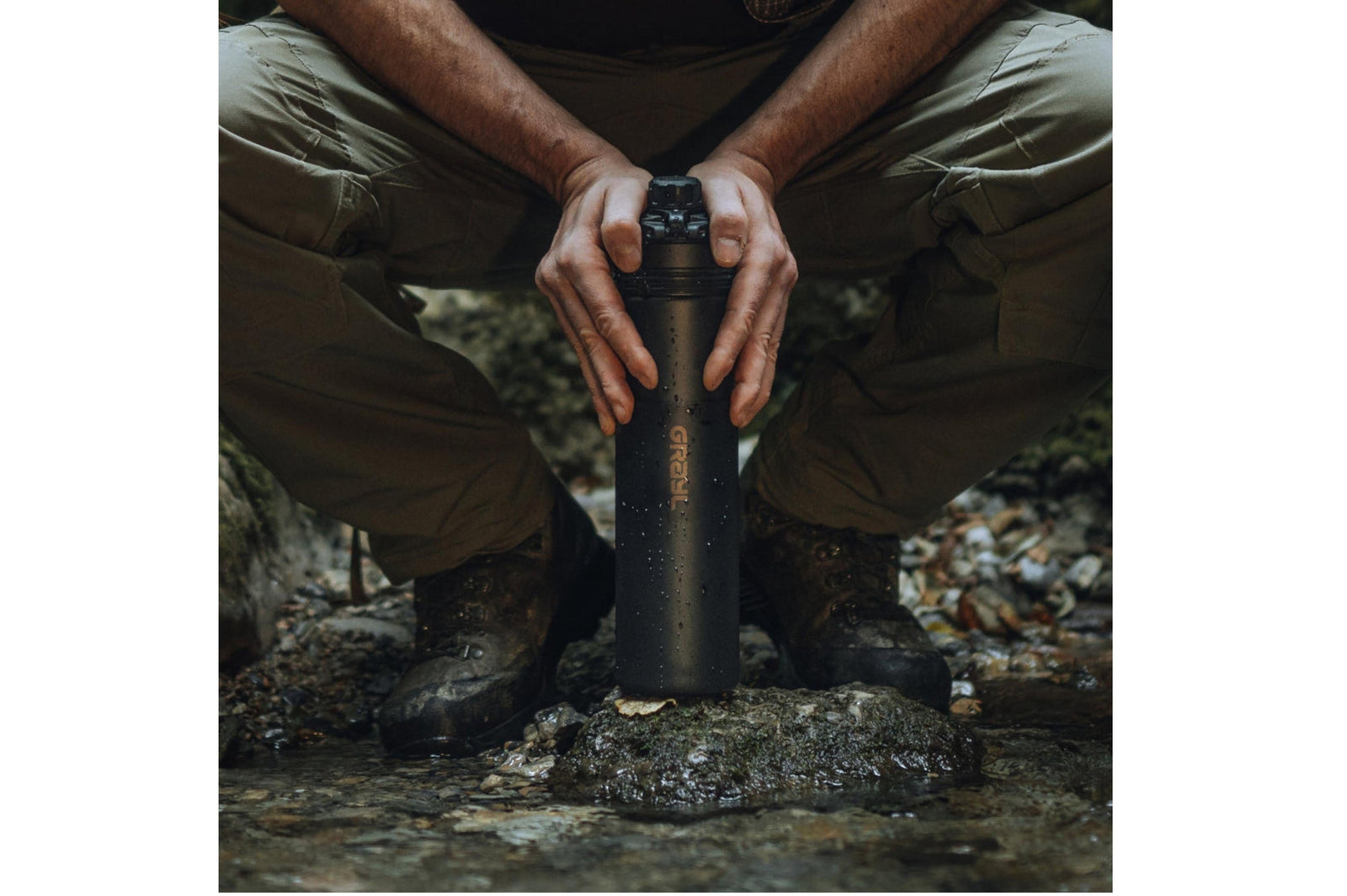 Grayl - Geopress Titanium Black TI - Ø8.2x25.7 cm - Grayl Geopress Purifier