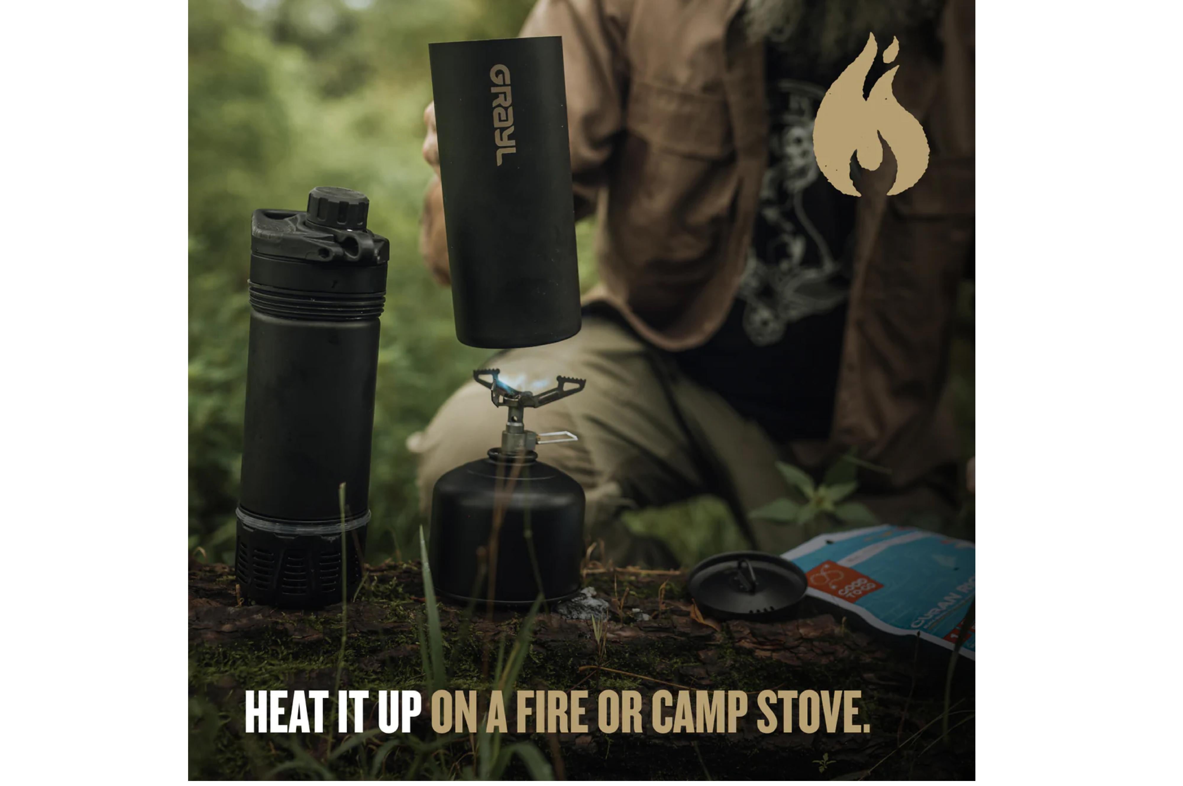 Grayl - Geopress Titanium Black TI - Ø8.2x25.7 cm - Grayl Geopress Purifier