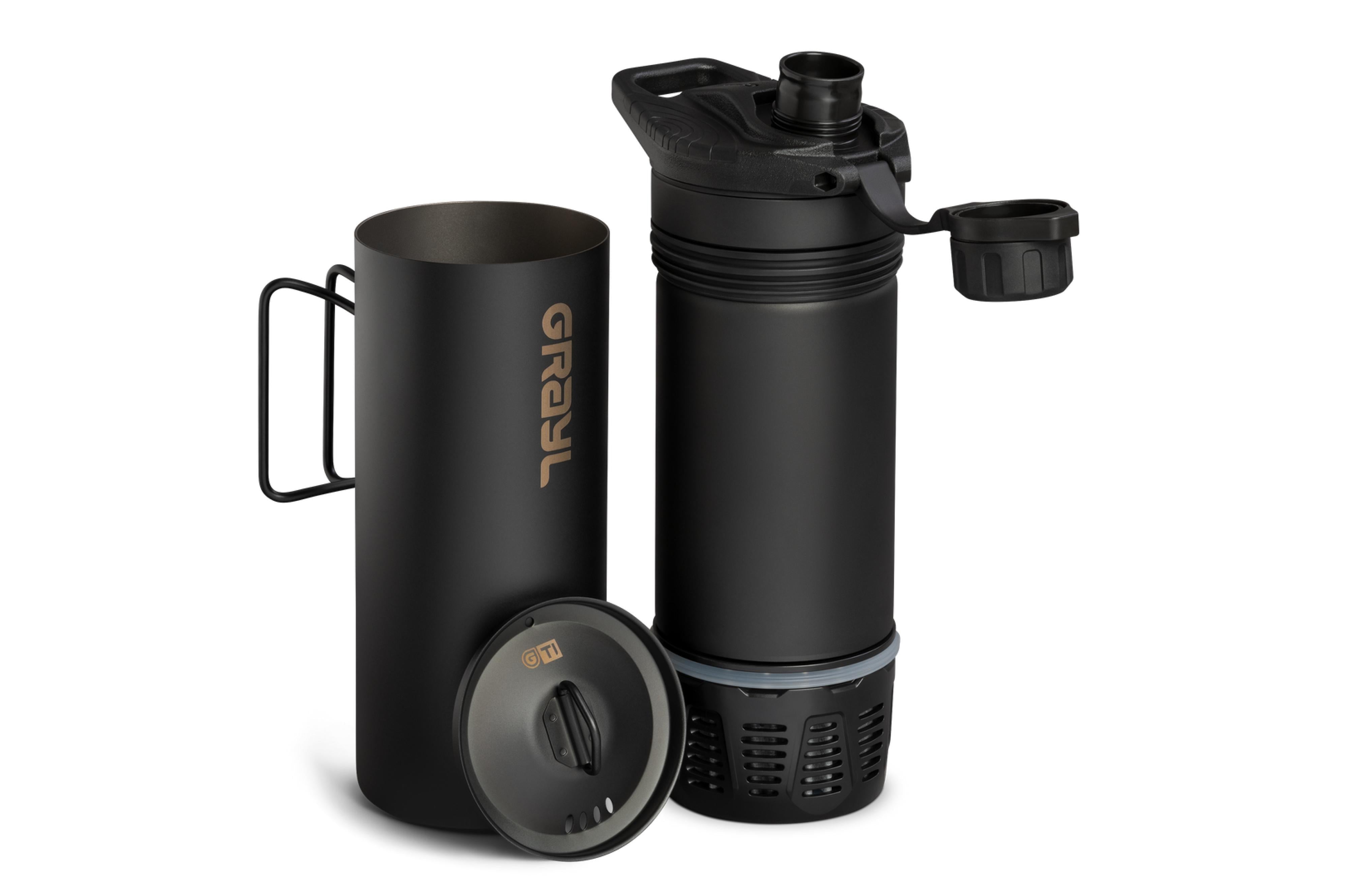 Grayl - Geopress Titanium Black TI - Ø8.2x25.7 cm - Grayl Geopress Purifier