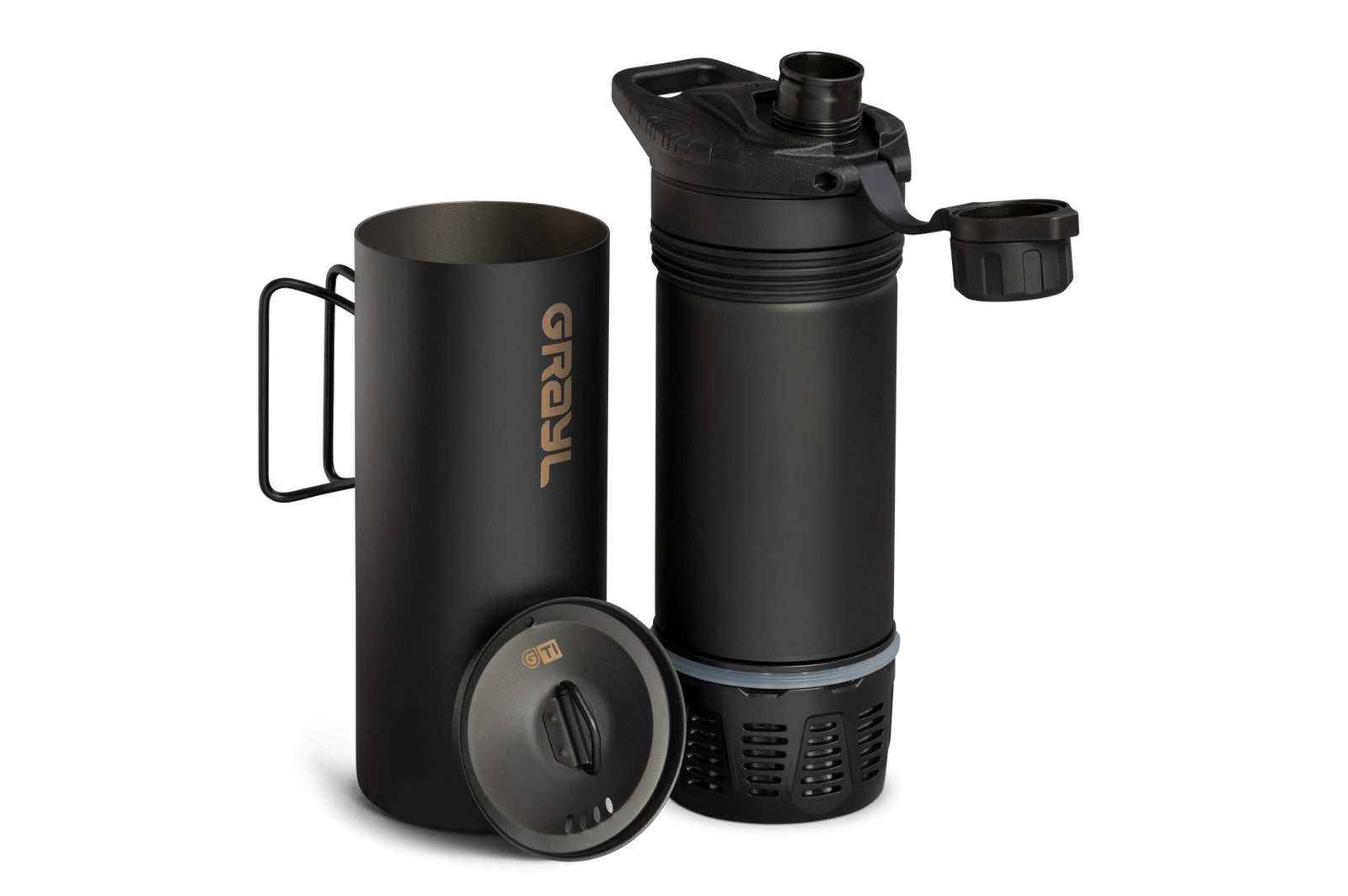 Grayl - Geopress Titanium Black TI - Ø8.2x25.7 cm - Grayl Geopress Purifier