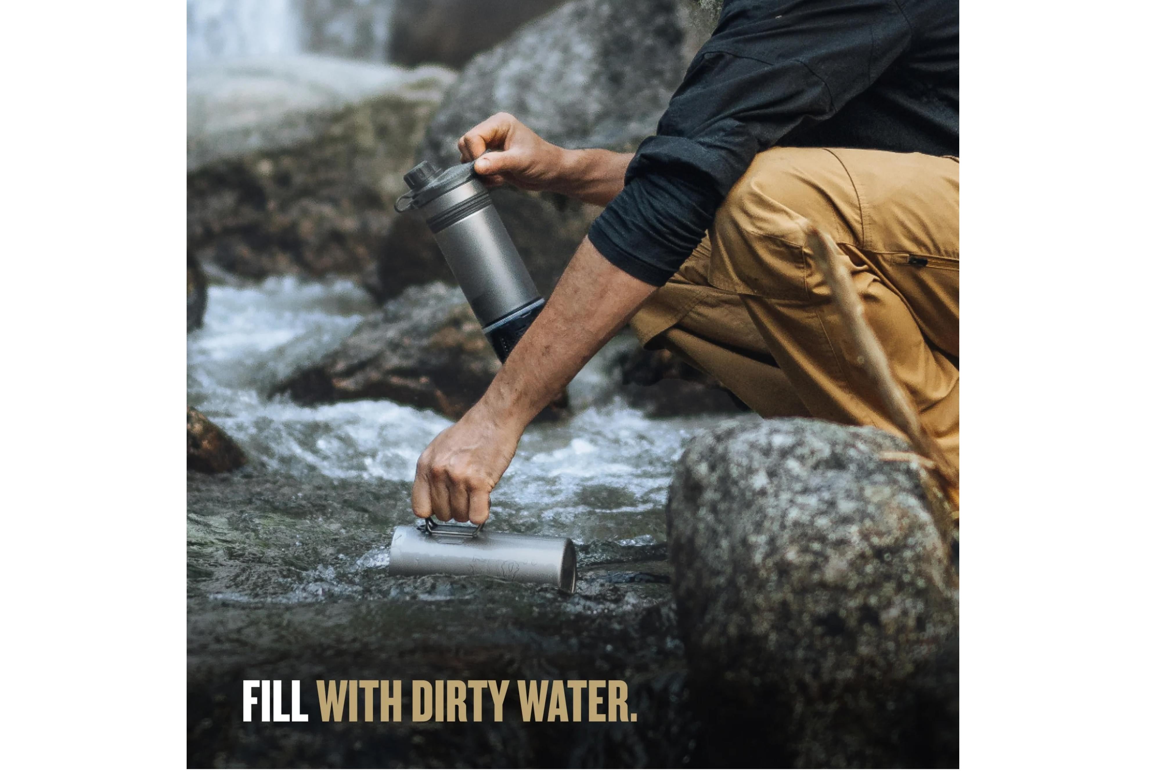 Grayl - Geopress Titanium OD - Ø8.6x26.5 cm - Grayl Geopress Purifier