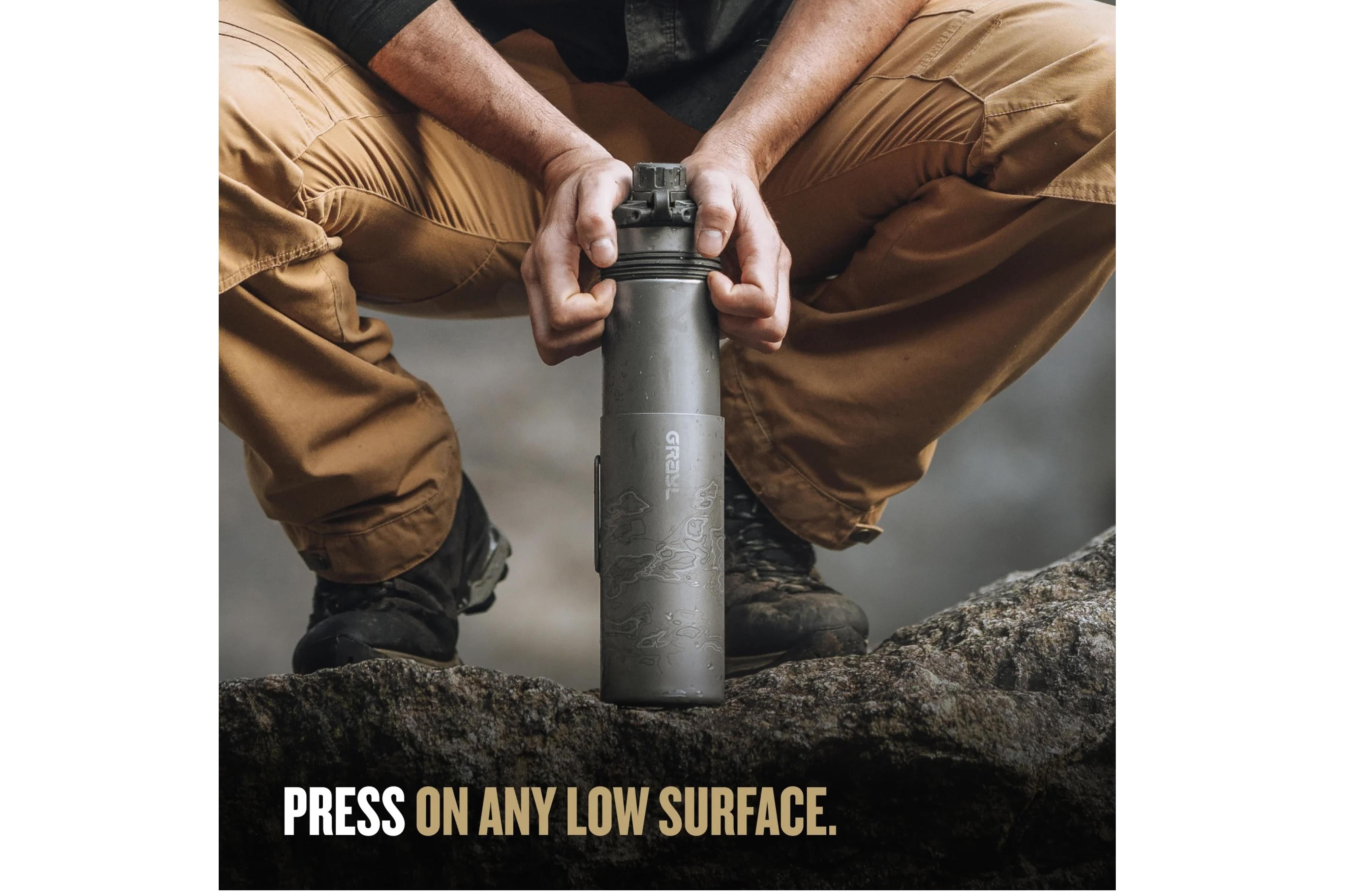 Grayl - Geopress Titanium OD - Ø8.6x26.5 cm - Grayl Geopress Purifier