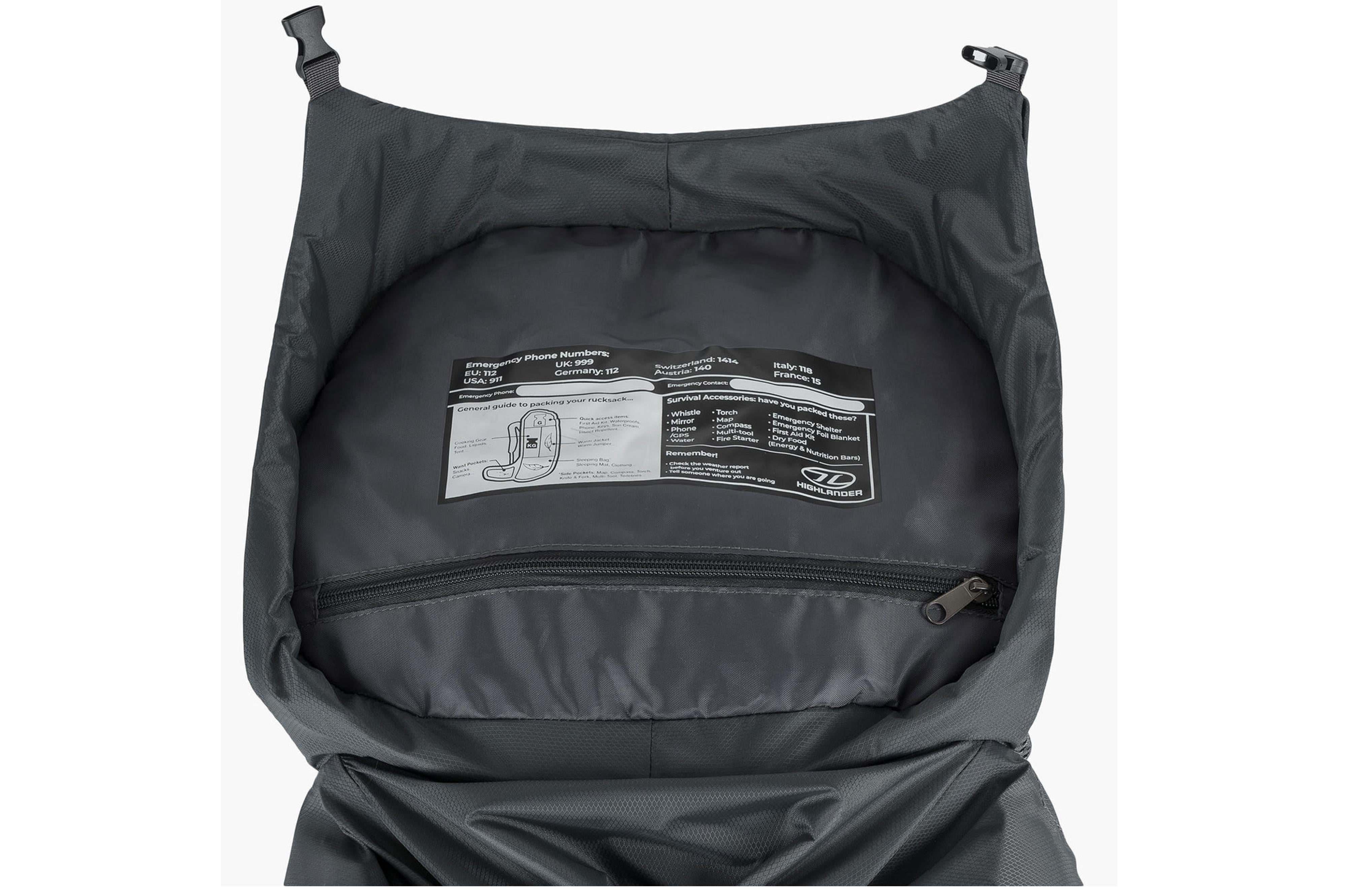 Highlander - Ben Nevis Backpack 65L Men’s - Dark Grey - Rucksäcke