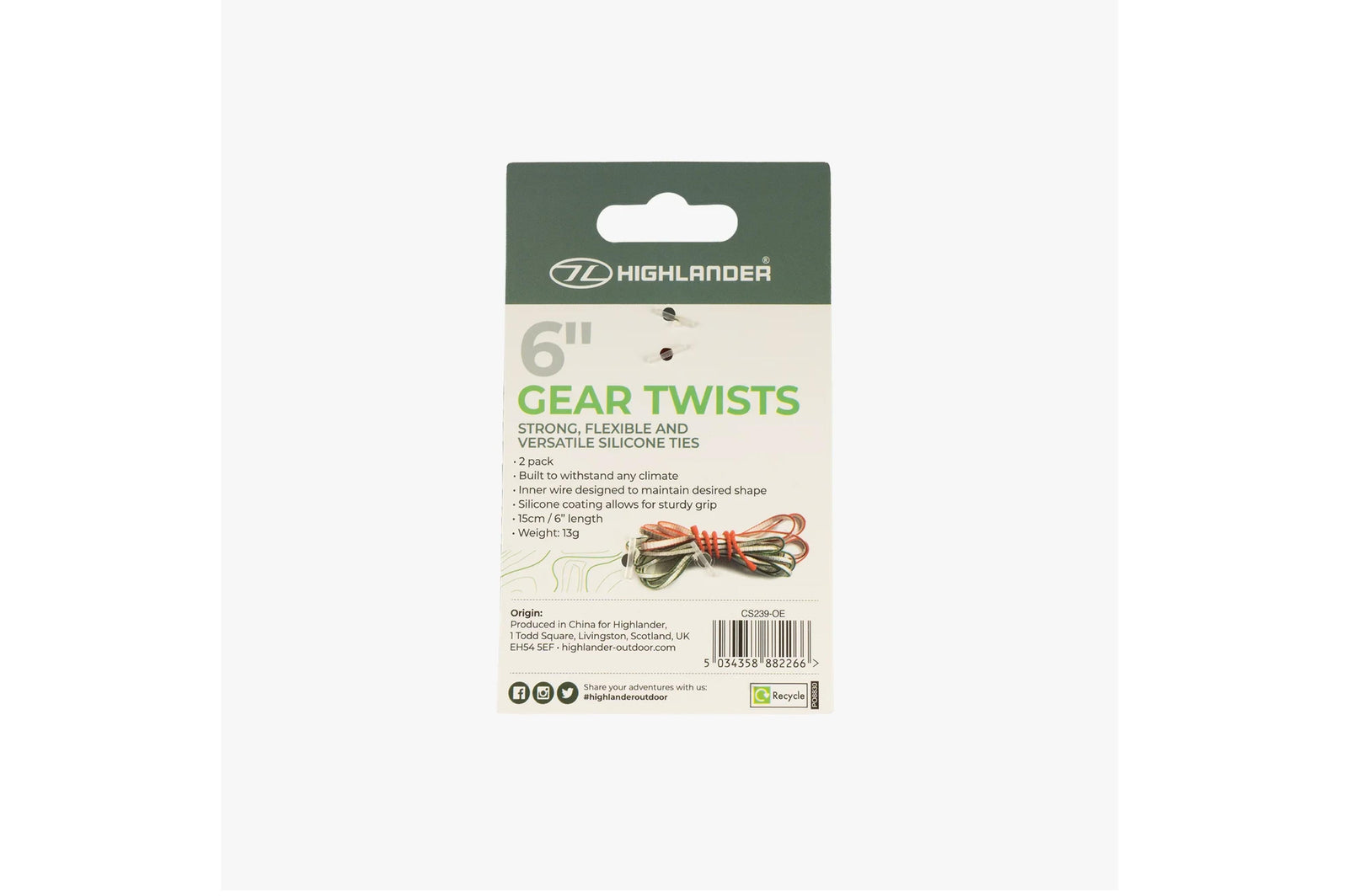Highlander - Gear Twists Set 15cm - Camping Zubehör