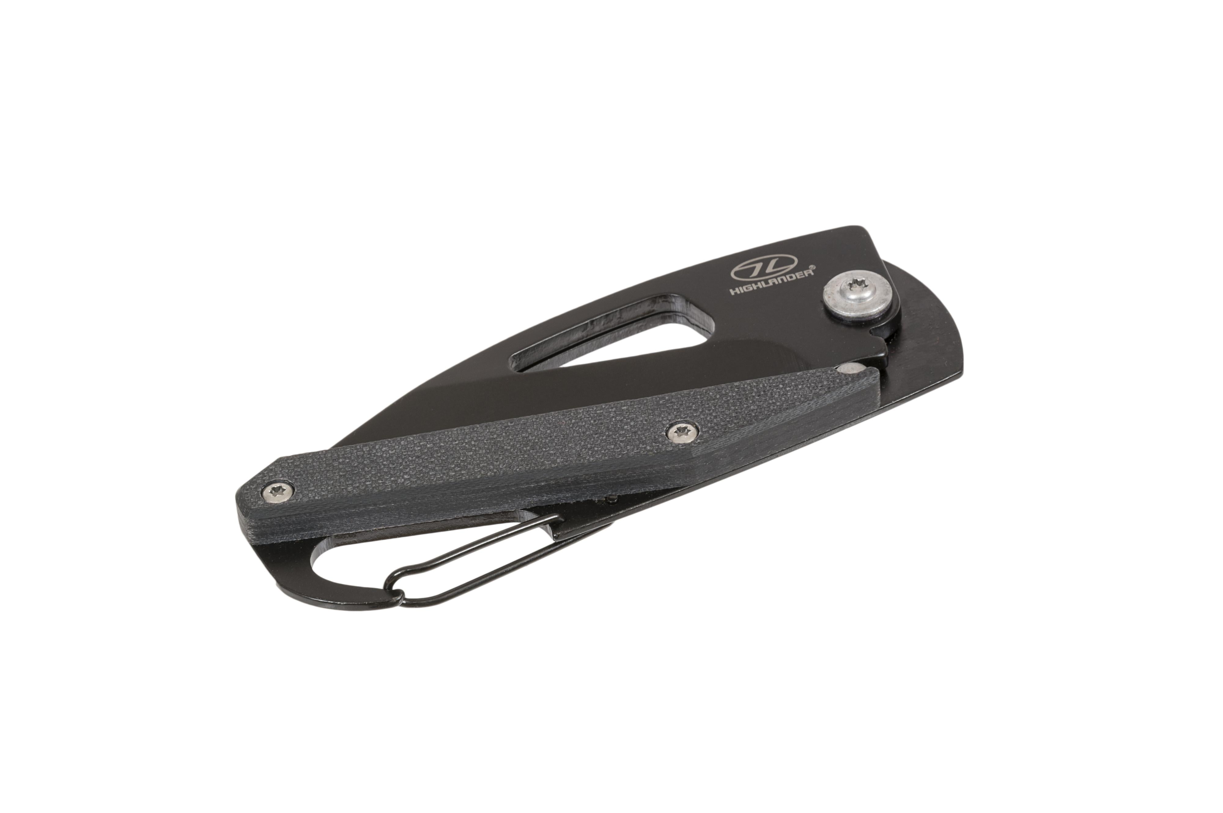 Highlander - Merlin Karabiner Knife - Brown / 7cm (closed) - Messer und Tools