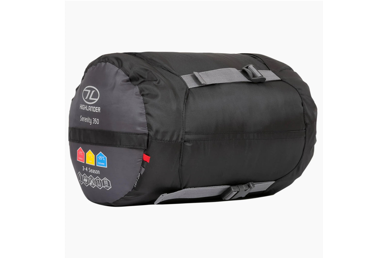 Highlander - Serenity 350 Mummy charcoal - 220 x 80 x 55 cm - Schlafsäcke