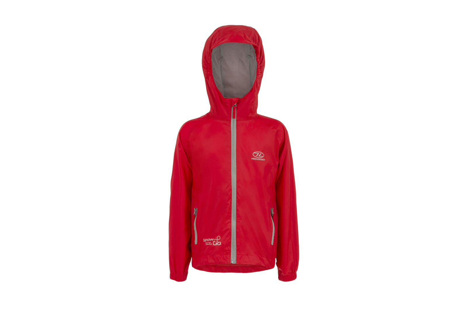 Highlander - Stow & Go Kids Packaway Jacket - Red / 7/8 - Jacken