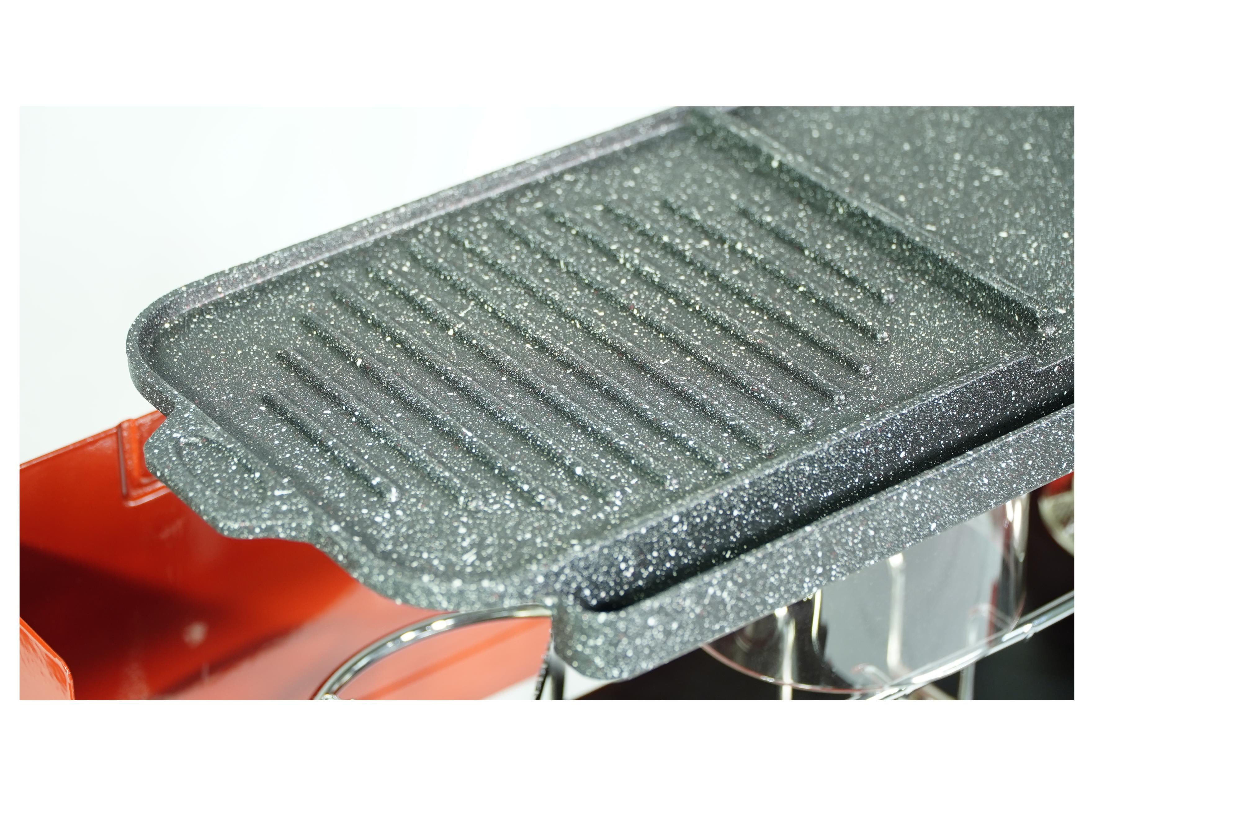 Orcamp - Aluminium Granit Coating Grill - 50x10x30 cm - Essen & Küche