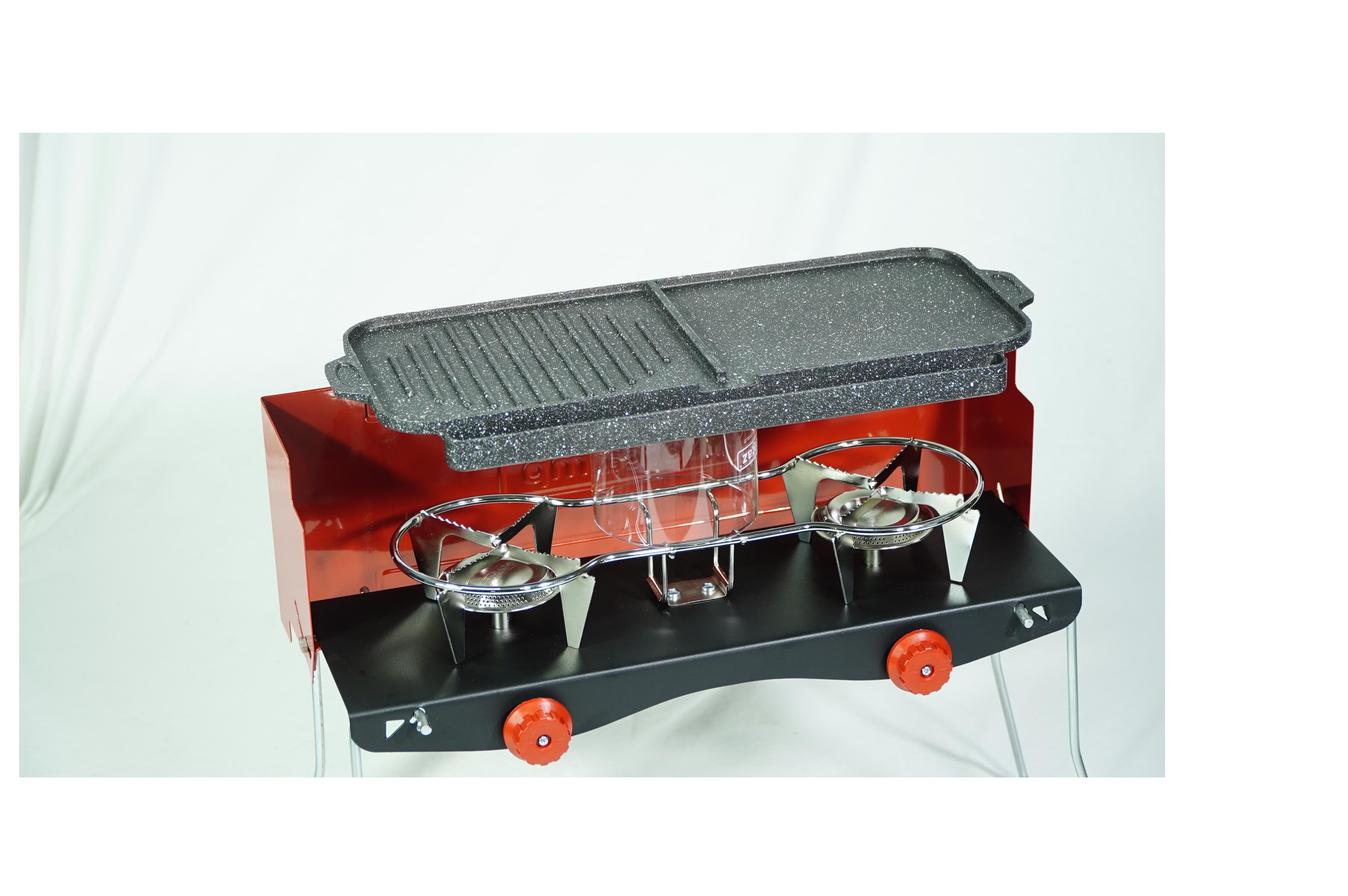 Orcamp - Aluminium Granit Coating Grill - 50x10x30 cm - Essen & Küche