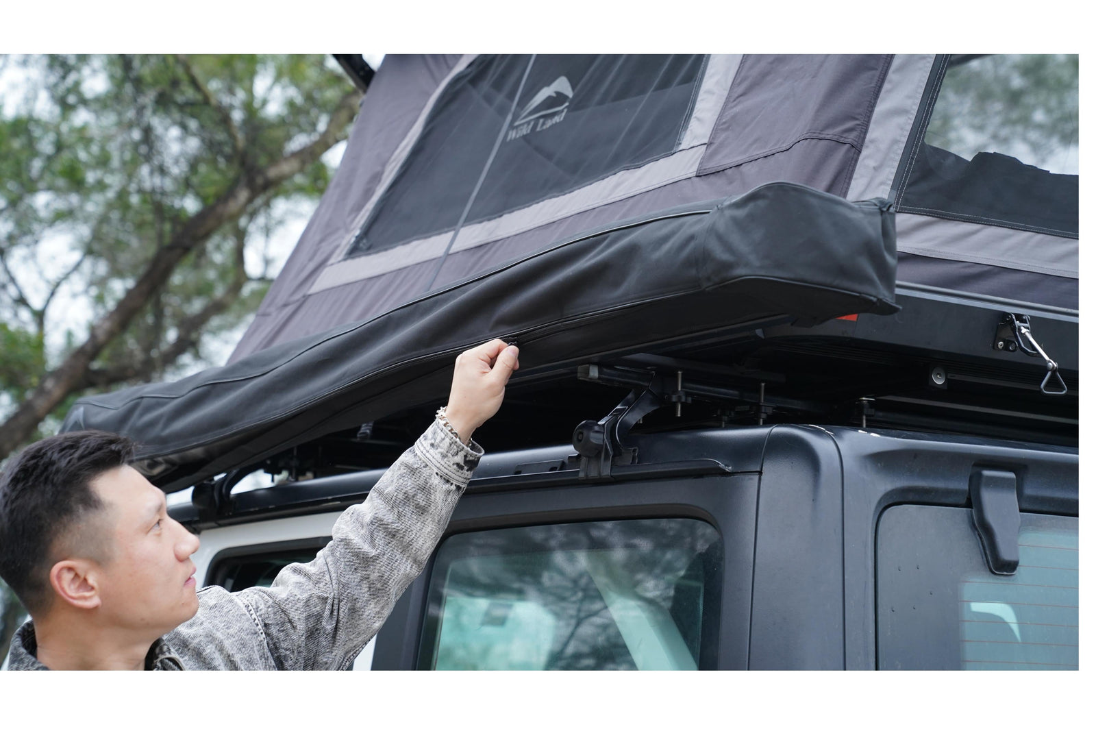 Wild Land - 180° Car Awning Left-Side - 460x200x200 cm - TopDeals