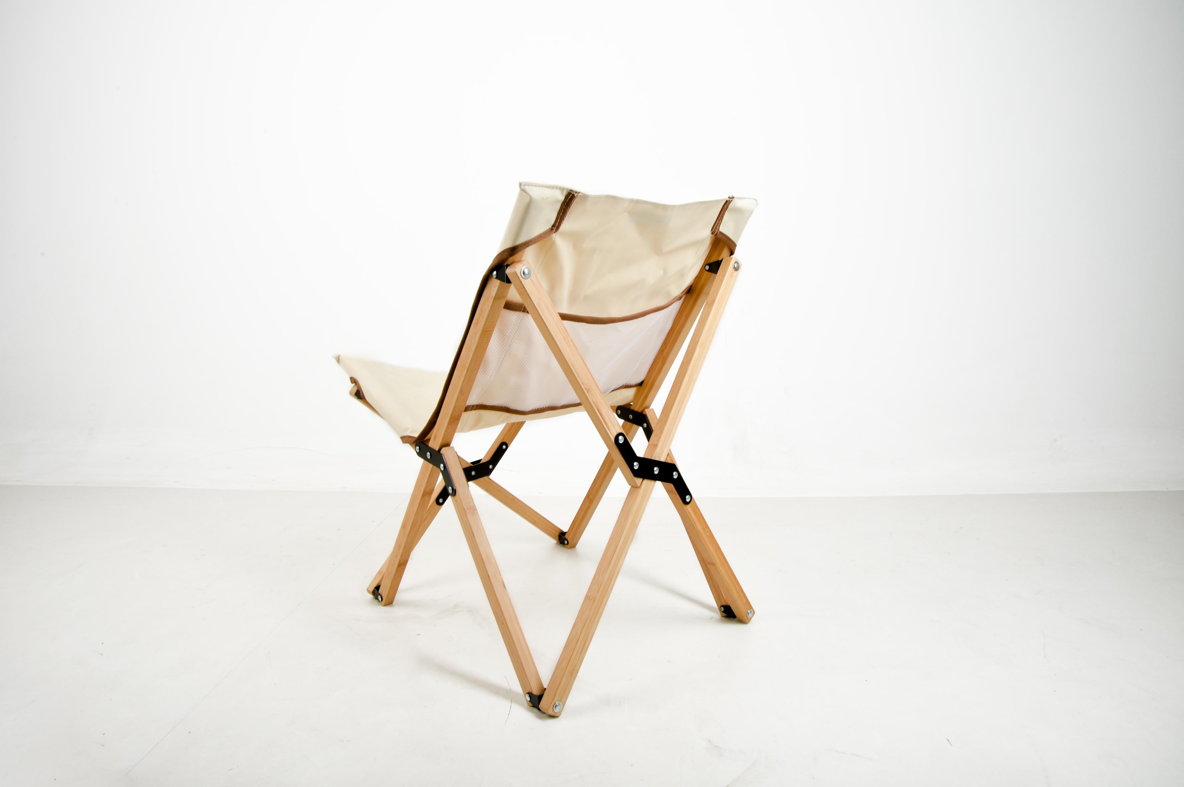 Wild Land - Bamboo Canvas Chair - 55x45x66 cm - Camping Stühle