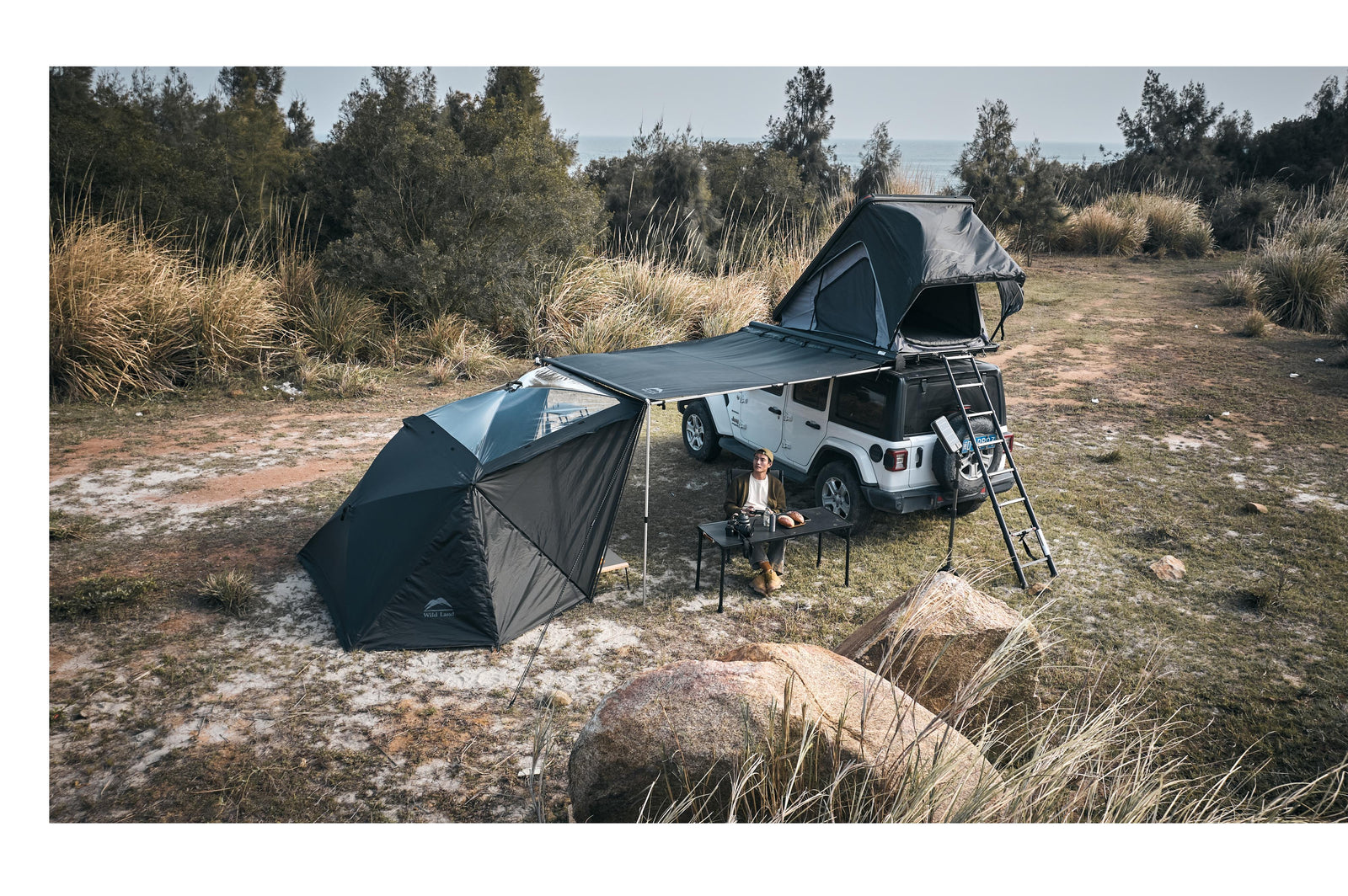 Wild Land - Hub Ridge - (50 + 200 + 50)x200x125 cm - Dachzelt Zubehör