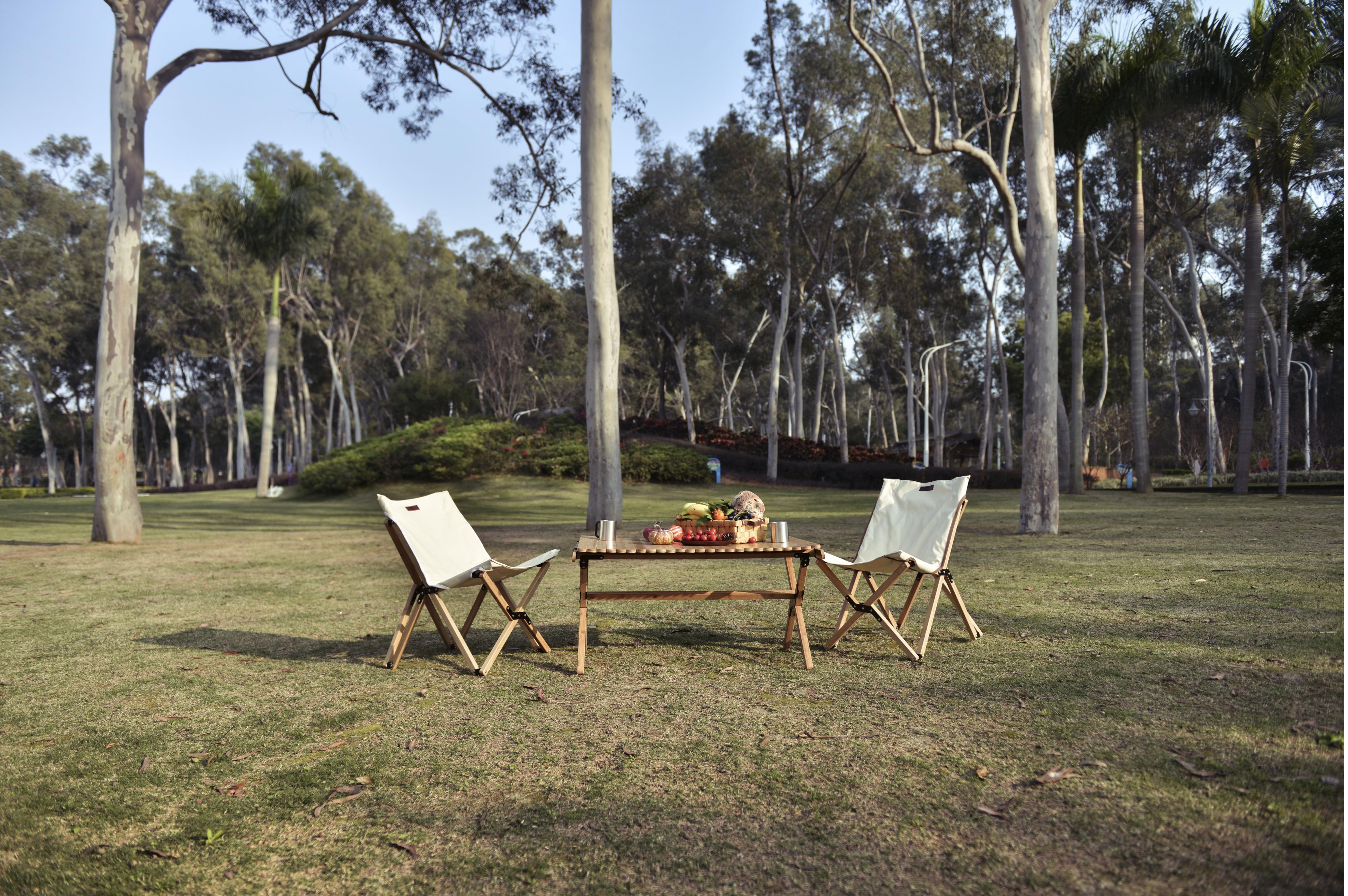Wild Land - Portable Bamboo Table - 91x60x45 cm - Camping Tische