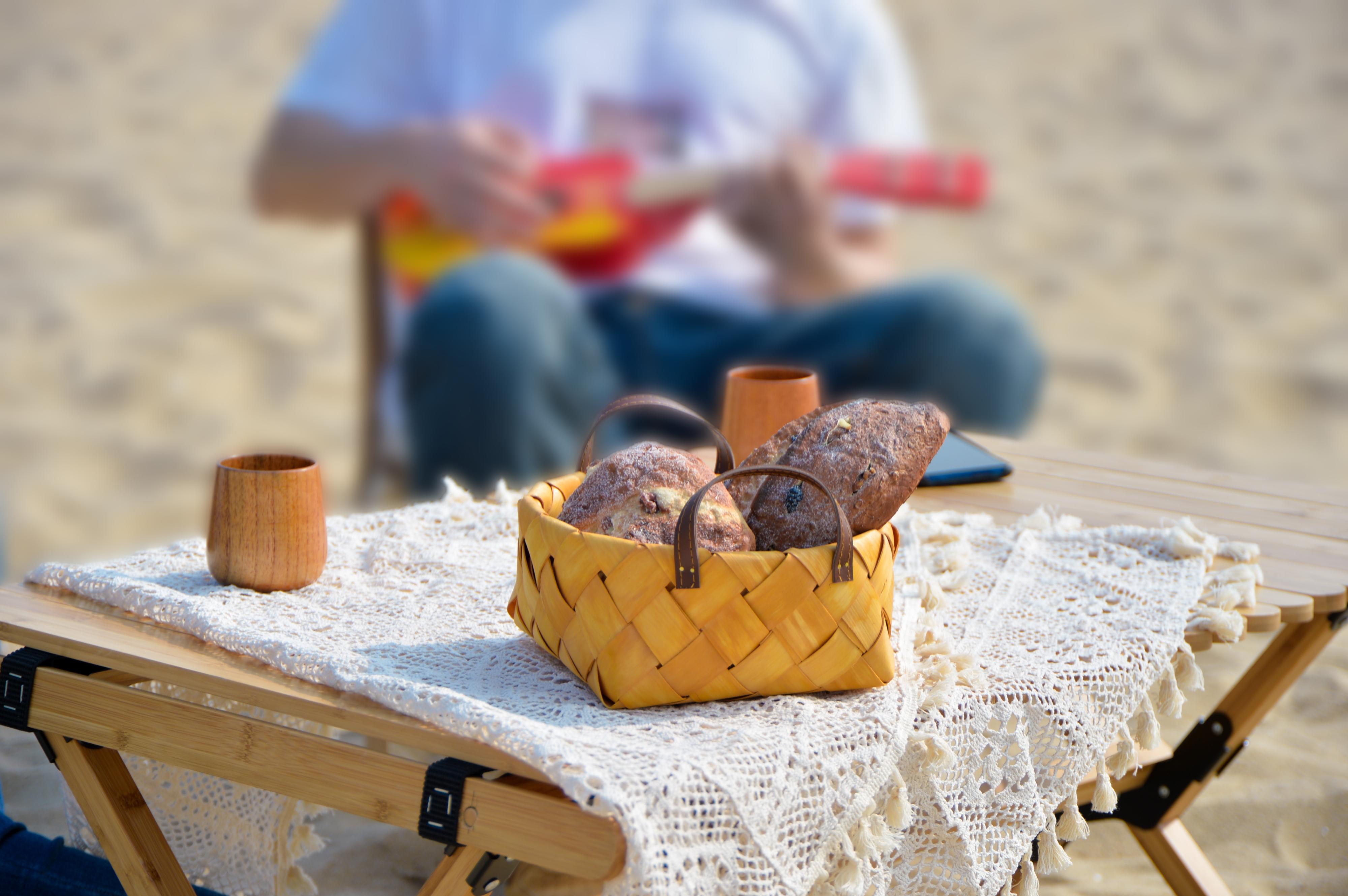 Wild Land - Portable Bamboo Table - 91x60x45 cm - Camping Tische